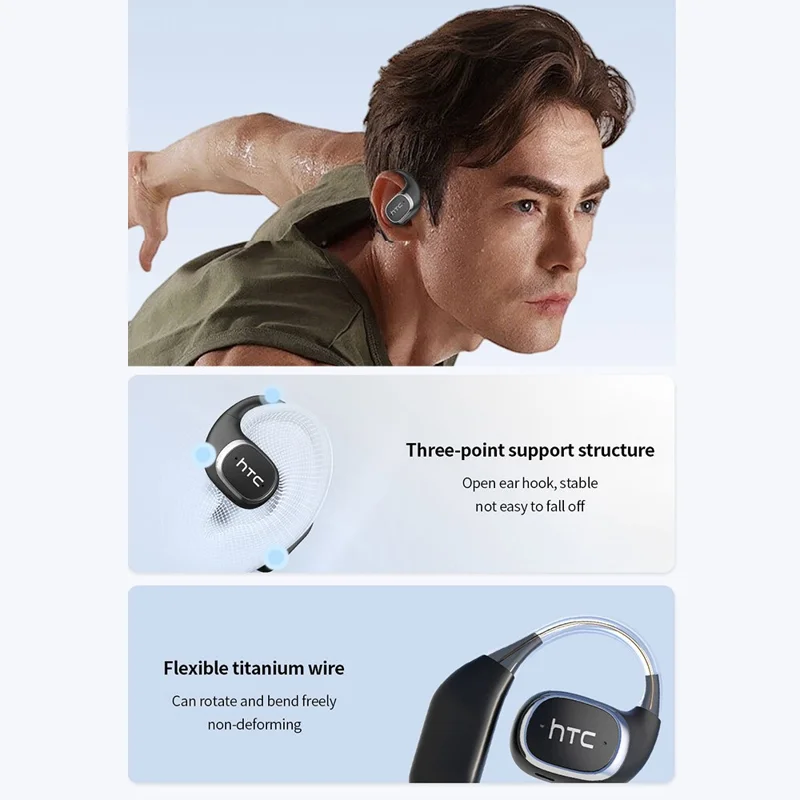 Fones de ouvido sem fio com tela LCD, som estéreo BASS e Bluetooth 6.0 compatível - Preto