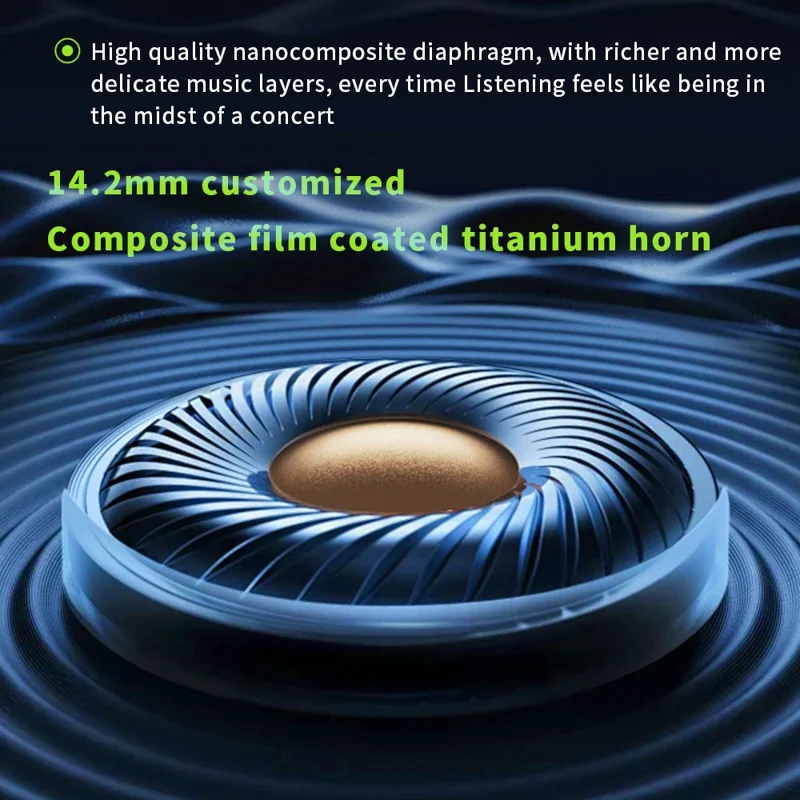 HTC NE02 Bluetooth-Compatible V6.0 Open-Ear Headphones Wireless Earbuds Long Battery Life High Sound Quality - Black