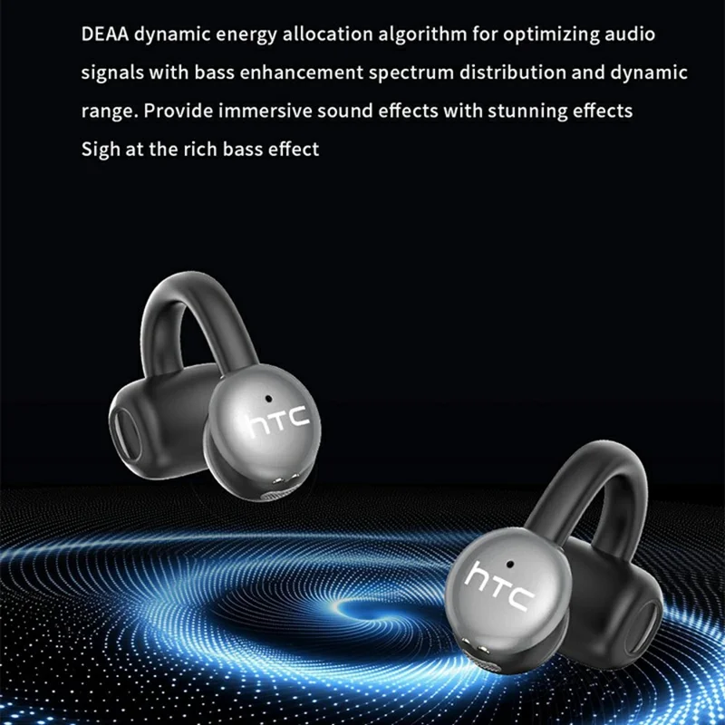 Fone de Ouvido Sem Fio HTC NE15 BT V6.0 OWS Sports com Microfone - Preto