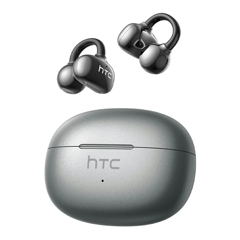 Fones de Ouvido Bluetooth 6.0 HTC NE55 com Clipe, Resistentes à Água IPX4, Estéreo HiFi, Cancelamento de Ruído e Esportivos - Ternido