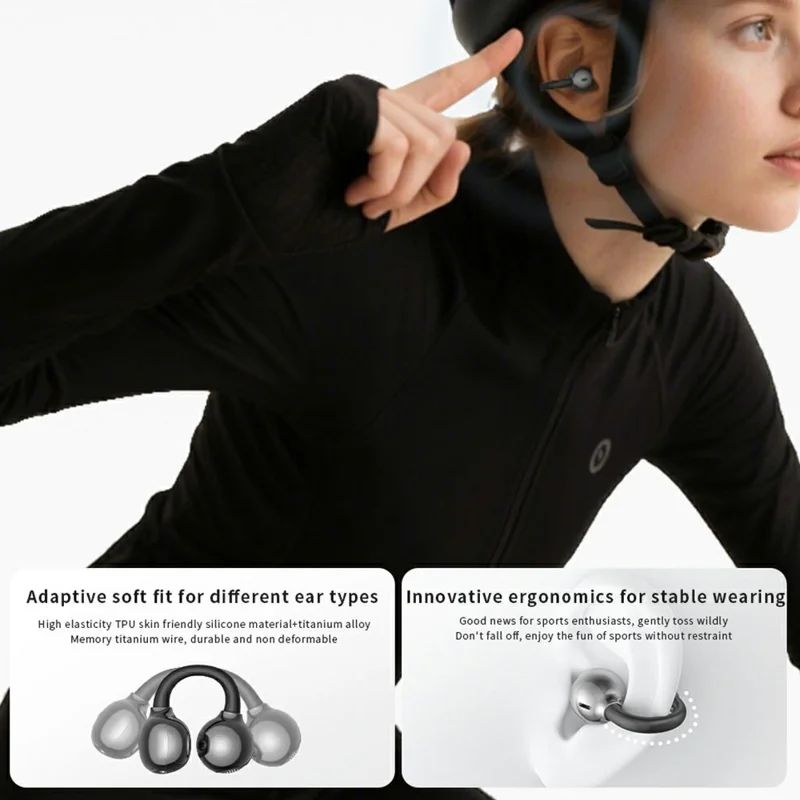 Fones de Ouvido Bluetooth 6.0 HTC NE55 com Clipe, Resistentes à Água IPX4, Estéreo HiFi, Cancelamento de Ruído e Esportivos - Ternido