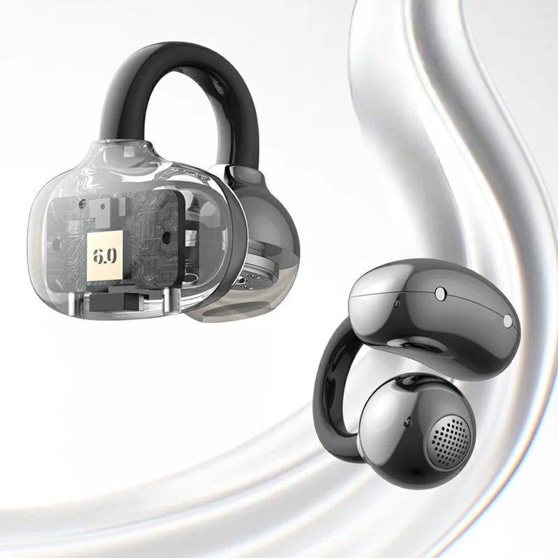 Fones de Ouvido Bluetooth 6.0 HTC NE55 com Clipe, Resistentes à Água IPX4, Estéreo HiFi, Cancelamento de Ruído e Esportivos - Ternido