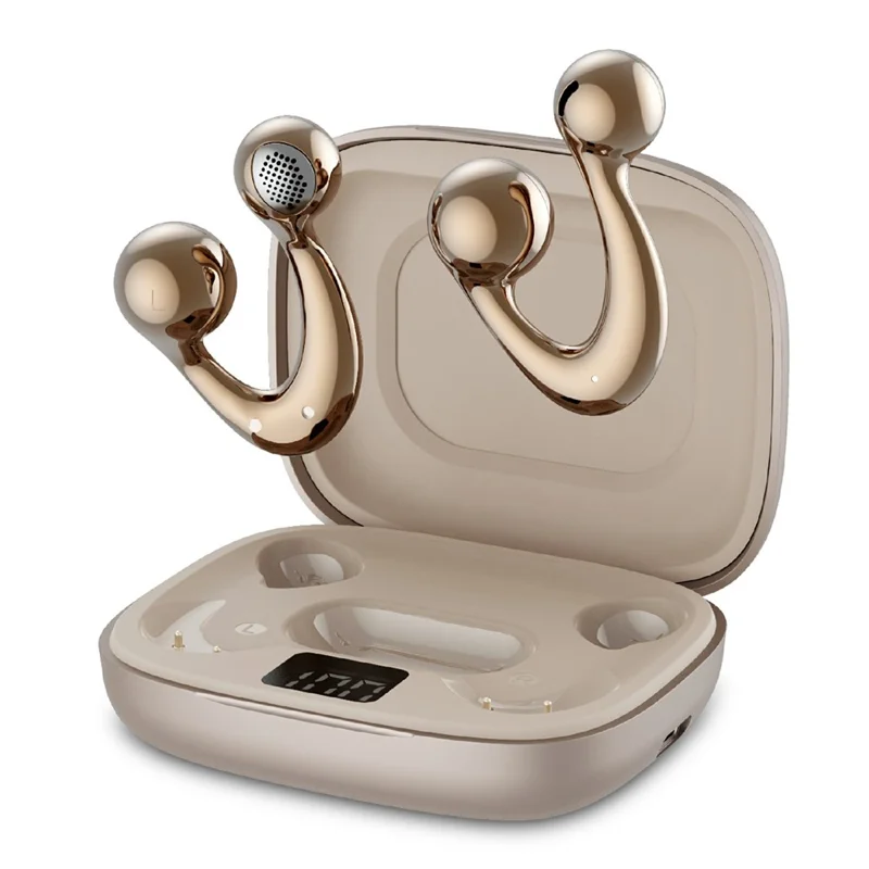 HILEO HI83 Open Ear Bluetooth-compatible 6.0 Earbuds 360 Degree Panoramic Sound Wireless Earphones - Gold