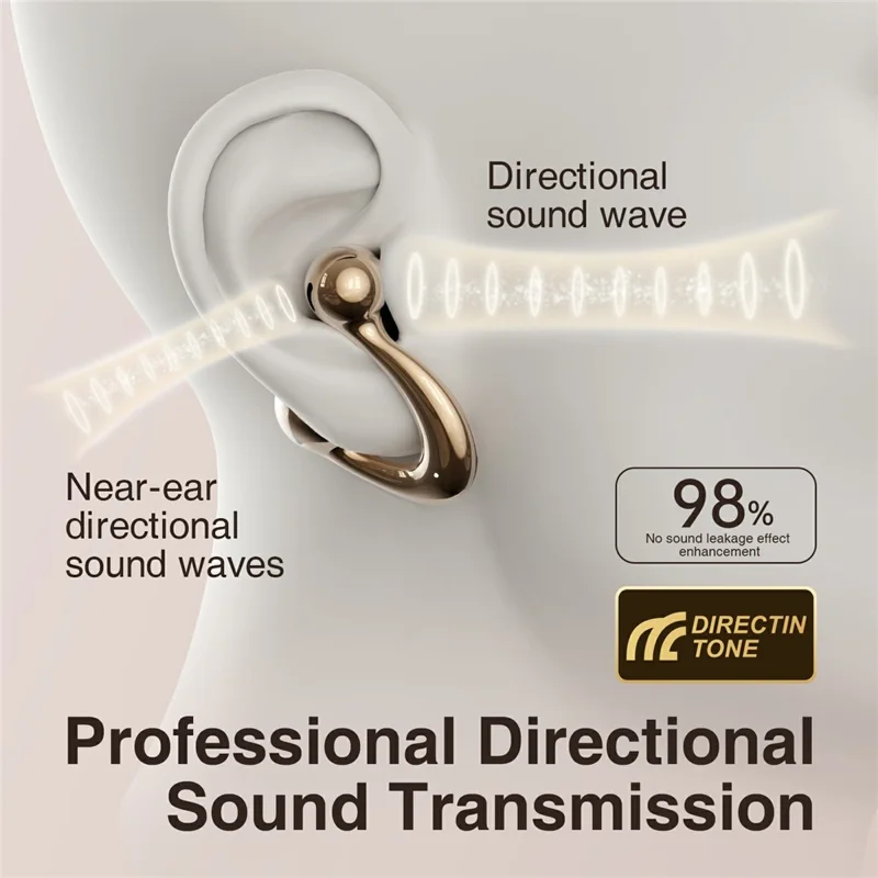 HILEO HI83 Open Ear Bluetooth-compatible 6.0 Earbuds 360 Degree Panoramic Sound Wireless Earphones - Gold