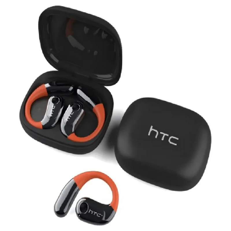 HTC NE12 Bluetooth V6.0 Trådlösa Hörlurar Sport Trådlösa Öronsnäckor med Låg Latens, Brusreducering, HD-samtal - Svart
