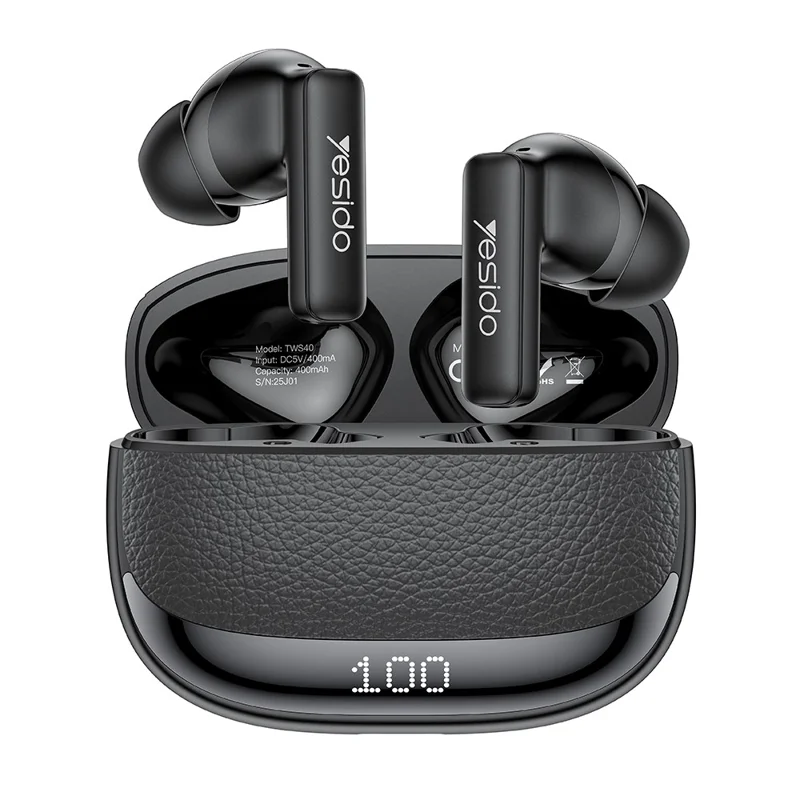 YESIDO TWS40 Bluetooth-Compatible Headphones ANC+ENC Noise Cancellation Wireless Earbuds NTC Temperature Control