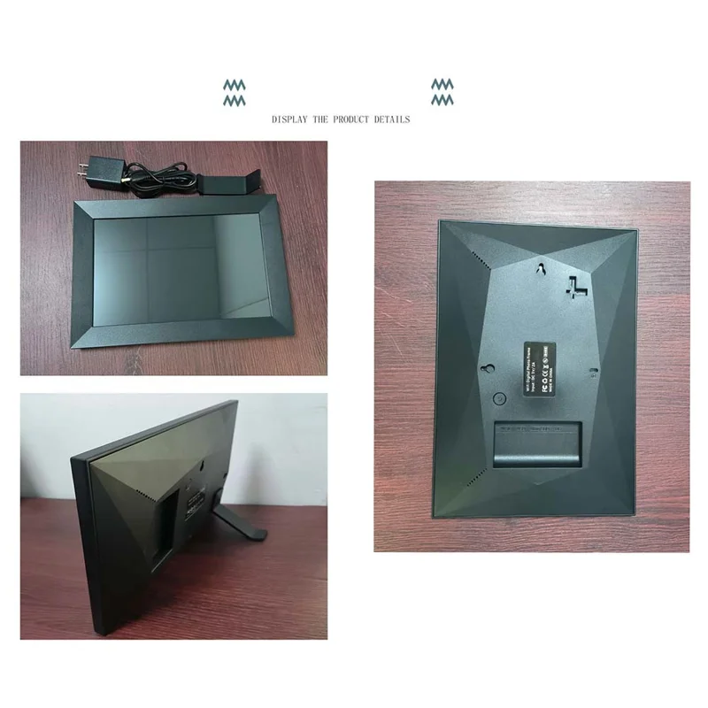 10,1-calowy cyfrowy ramka zdjęciowa z HD ekranem dotykowym Wi-Fi, chmura albumów, bezprzewodowy zdalny transfer zdjęć i wideo, automatyczna rotacja - Czarny / wtyk UE