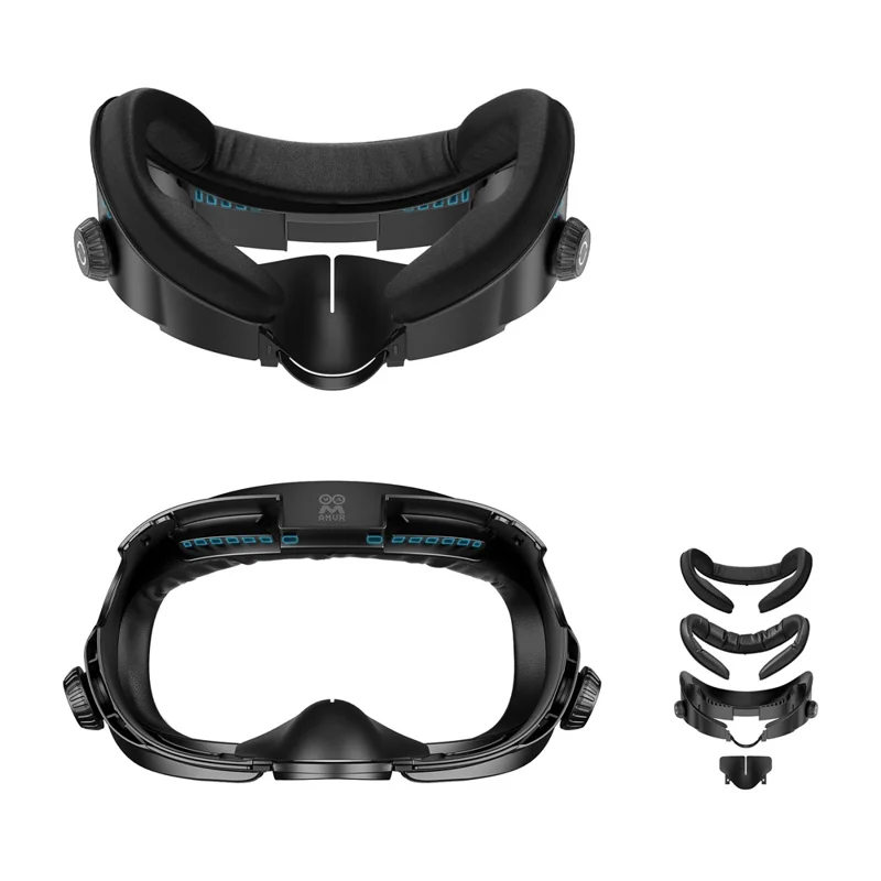 AMVR FC4A voor Meta Quest 3 gezichtsmasker PU-leer + ijszijde vervangbaar gezichtsbedekkingskussen VR-headsetaccessoires