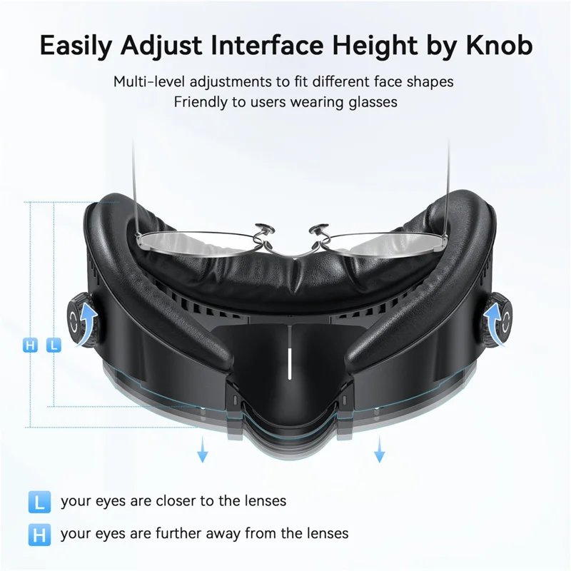 AMVR FC4A voor Meta Quest 3 gezichtsmasker PU-leer + ijszijde vervangbaar gezichtsbedekkingskussen VR-headsetaccessoires