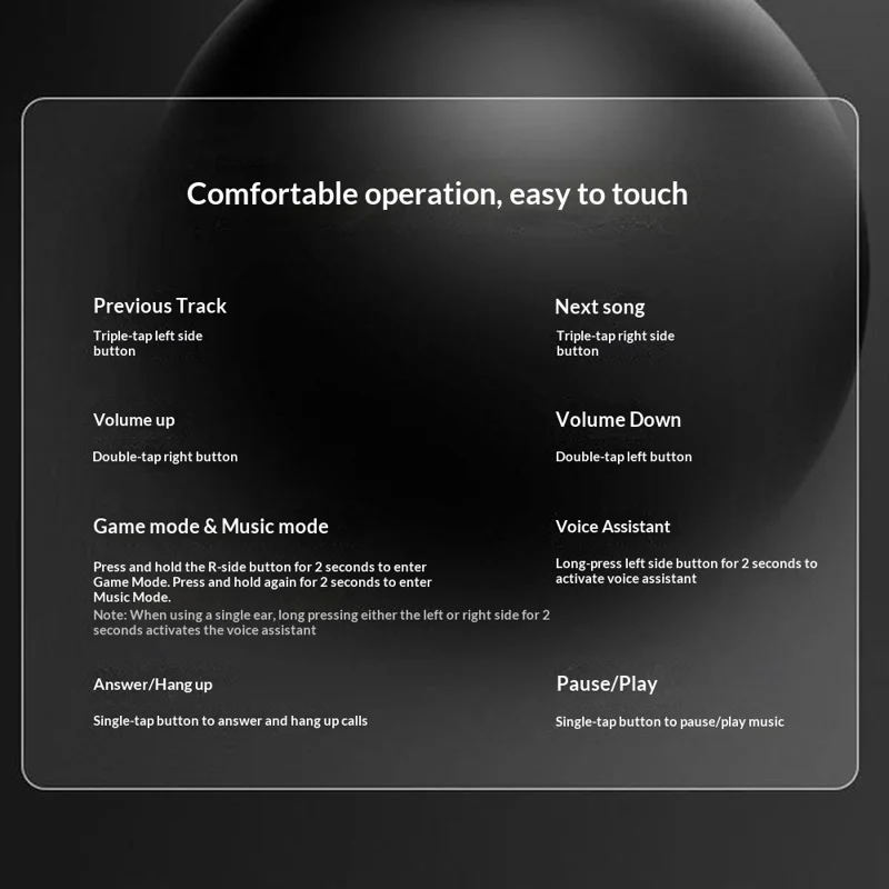 LENOVO ERAZER XF30 Écouteurs sans fil avec crochets d'oreille Son 360° Écouteurs ouverts Bluetooth Mode à faible latence pour le jeu et le streaming - Noir