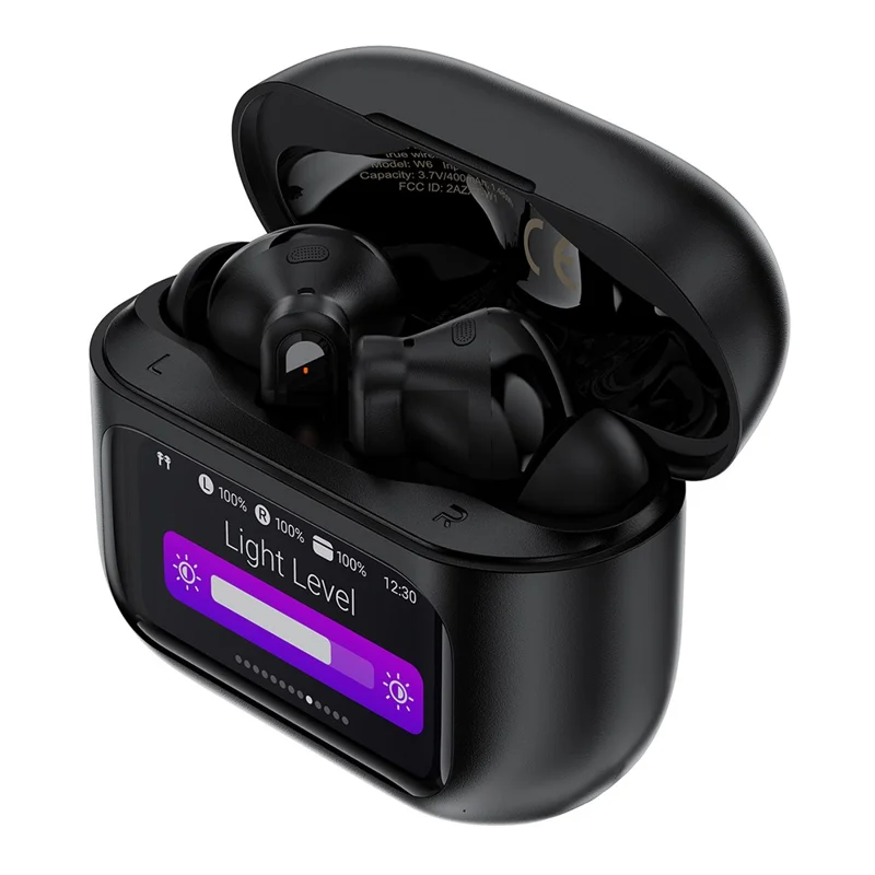 ACEFAST W6 TWS-oordopjes ANC + ENC Noise Cancelling-oordopjes met slim scherm