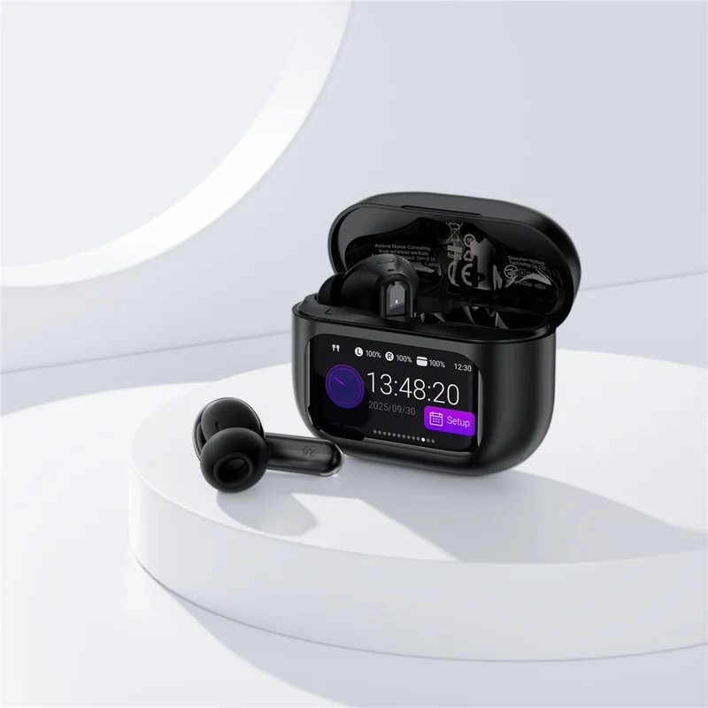 ACEFAST W6 TWS-oordopjes ANC + ENC Noise Cancelling-oordopjes met slim scherm