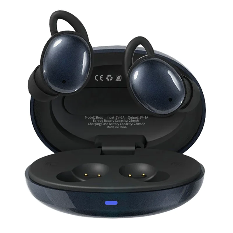 CCA Sleep Smart ANC Noise Cancelling Earbuds 6mm Dynamic Driver In-Ear Bluetooth-Compatible 5.4 Stereo Sleep Earphones - Midnight Blue