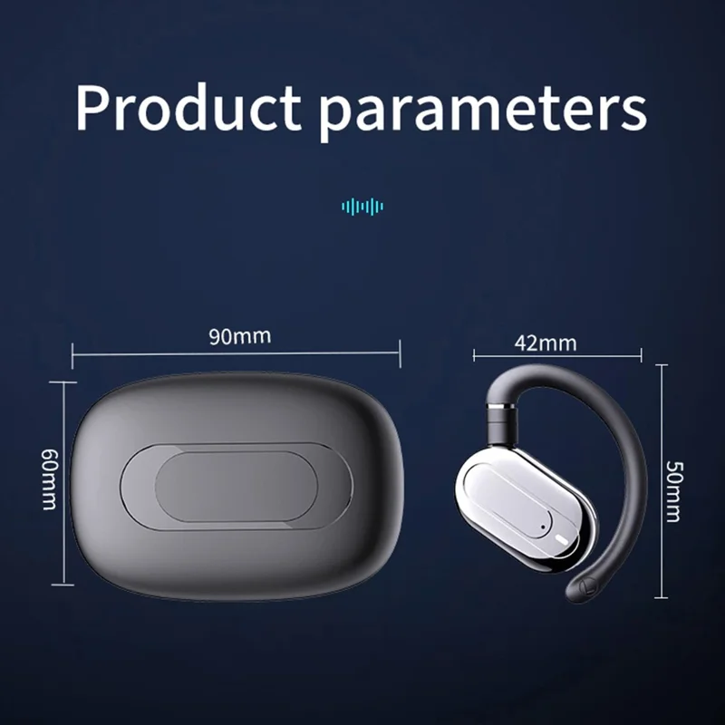 T29 Over-Ear Bluetooth-Compatible Earphones with Noise Reduction Real-Time Transcription AI Multilingual Translation Earbuds - Black