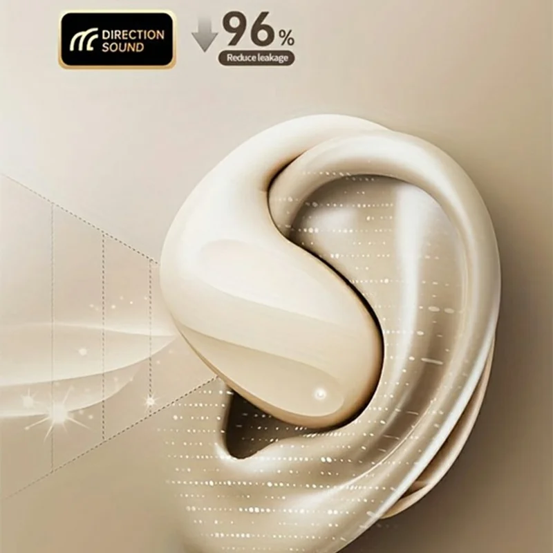 AIGO SJ225 On-Ear-Hook True Wireless-Kopfhörer Bluetooth-kompatibel High-Sound-Ohrhörer mit Ladeetui - Beige