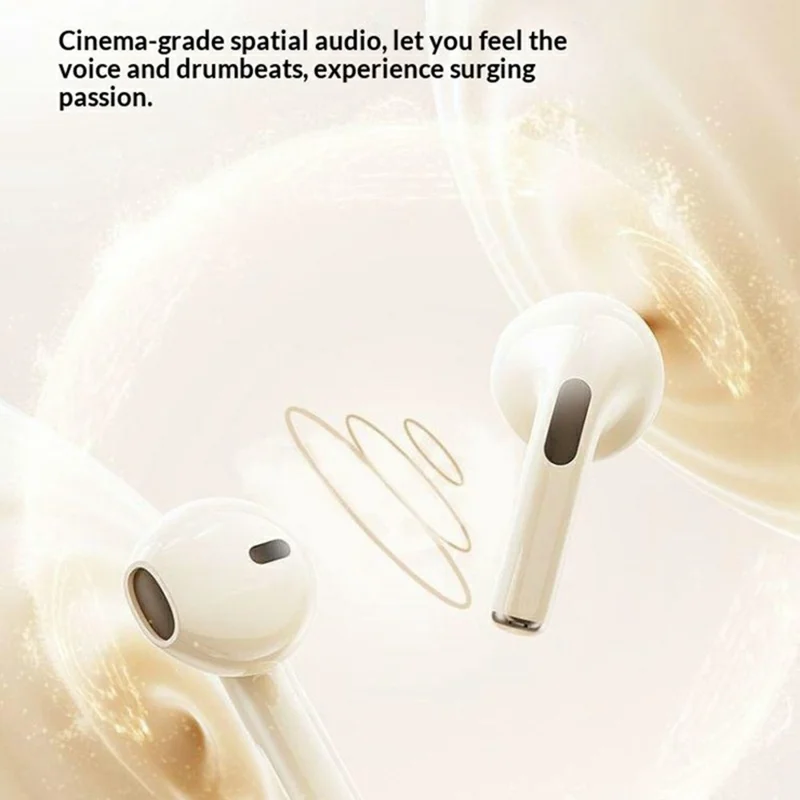 AIGO TJ07 Semi-In-Ear True Wireless Bluetooth-Compatible Earphones Smart Touch Earbuds with Charging Case - Beige