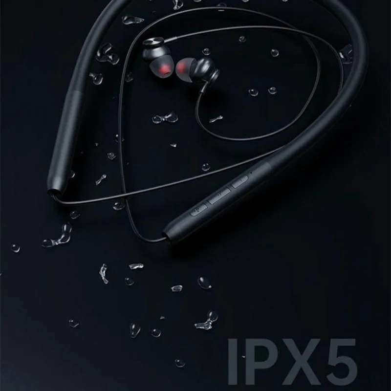 AIGO WJ02 Auscultadores Intra-auriculares com Colarinho Sem Fios Bluetooth com Imã Anti-emaranhamento - Preto