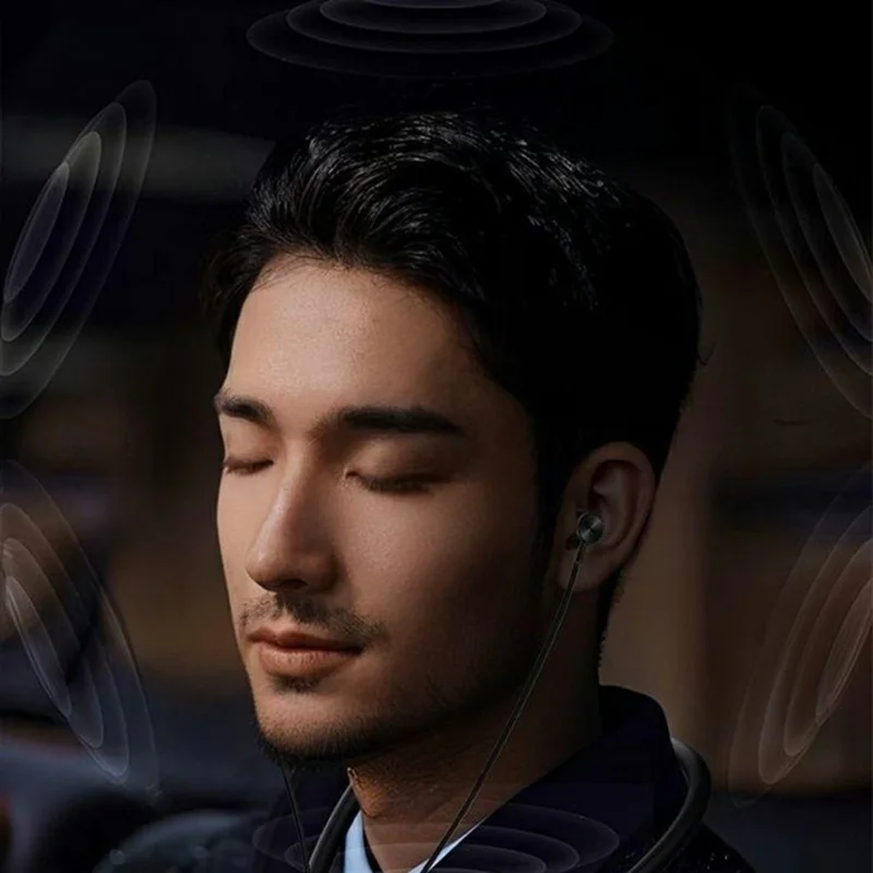 AIGO WJ02 Auscultadores Intra-auriculares com Colarinho Sem Fios Bluetooth com Imã Anti-emaranhamento - Preto