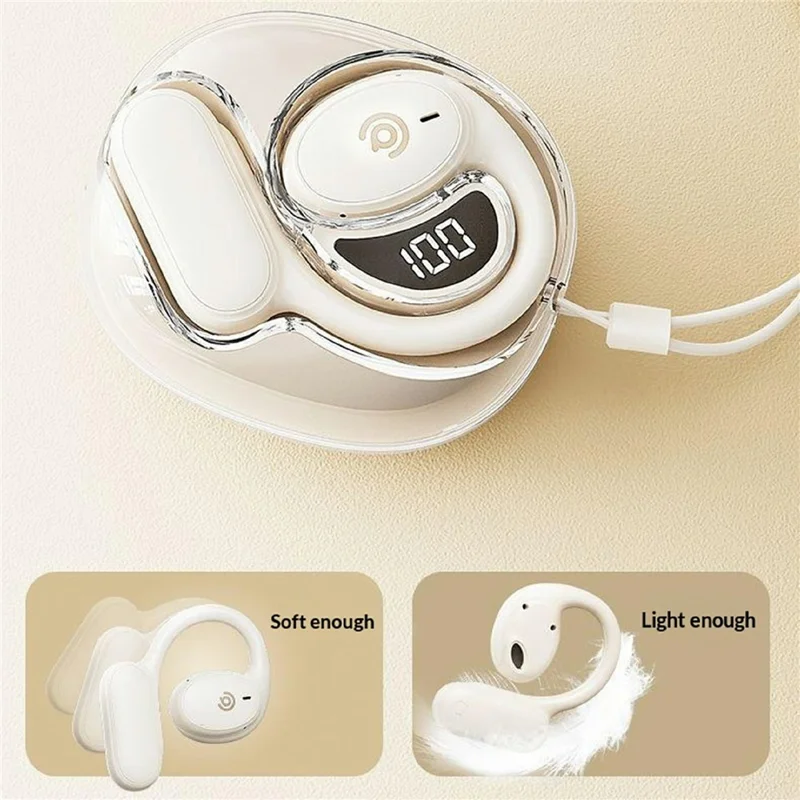 AIGO SJ235 Накладные спортивные наушники-крючки, полностью беспроводные Bluetooth-наушники с зарядным чехлом