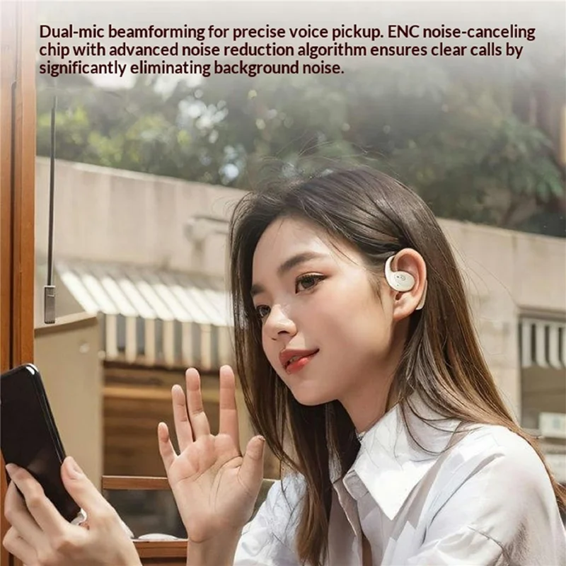 AIGO SJ235 Накладные спортивные наушники-крючки, полностью беспроводные Bluetooth-наушники с зарядным чехлом