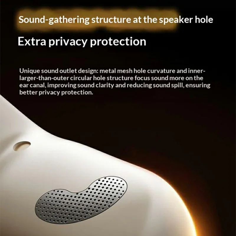 AIGO SJ298 Накладные беспроводные Bluetooth-наушники-крючки со смарт-сенсорным управлением и чехлом для зарядки — бежевый