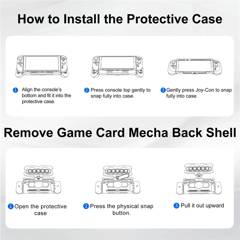 STARTRC GAMES For Nintendo Switch 2 Case TPU+PC Protective Cover with Removable Game Card Storage Back Case Anti-Drop Anti-Scratch