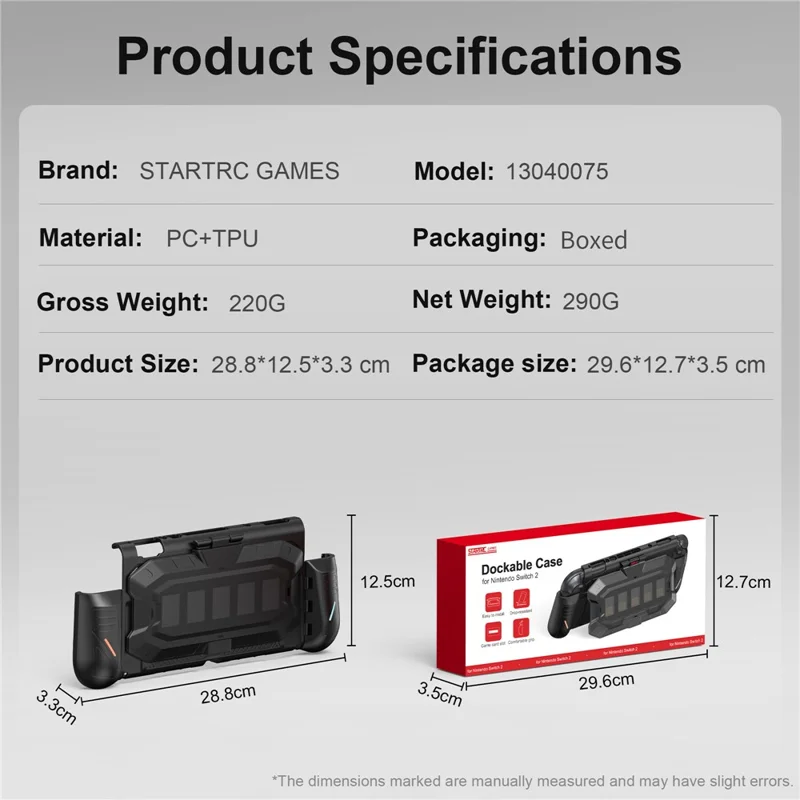 STARTRC GAMES For Nintendo Switch 2 Case TPU+PC Protective Cover with Removable Game Card Storage Back Case Anti-Drop Anti-Scratch