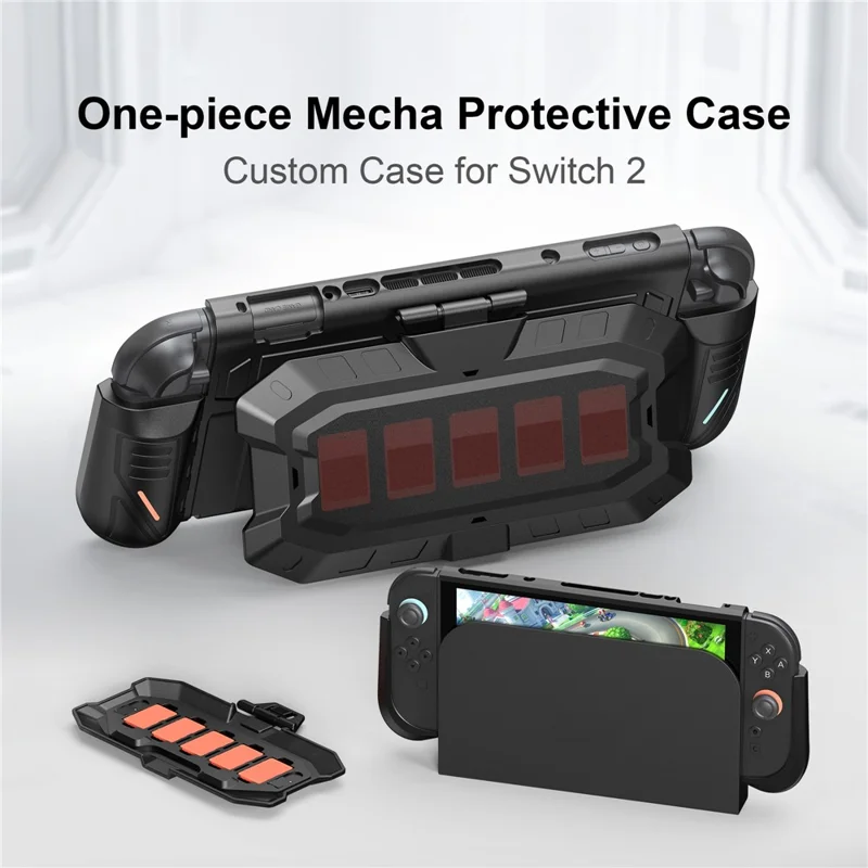 STARTRC GAMES For Nintendo Switch 2 Case TPU+PC Protective Cover with Removable Game Card Storage Back Case Anti-Drop Anti-Scratch