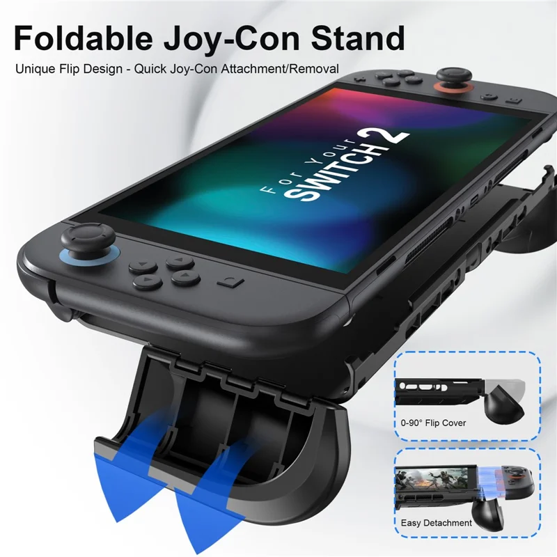 STARTRC GAMES For Nintendo Switch 2 Case TPU+PC Protective Cover with Removable Game Card Storage Back Case Anti-Drop Anti-Scratch