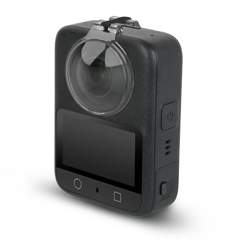 SUNNYLIFE OS-G041 لجهاز DJI Osmo 360 واقي العدسة غطاء واقٍ متكامل مقاوم للخدوش للكاميرا بانورامية - رمادي شفاف