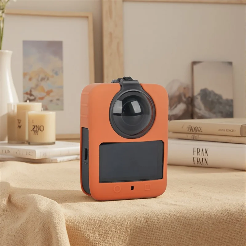 SUNNYLIFE OS-G041 لجهاز DJI Osmo 360 واقي العدسة غطاء واقٍ متكامل مقاوم للخدوش للكاميرا بانورامية - رمادي شفاف