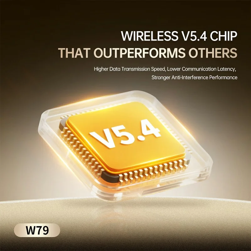 CELEBRAT W79 Semi In-Ear Wireless Earbuds Bluetooth-compatible 5.4 13mm Driver HiFi Audio Earbuds - Black