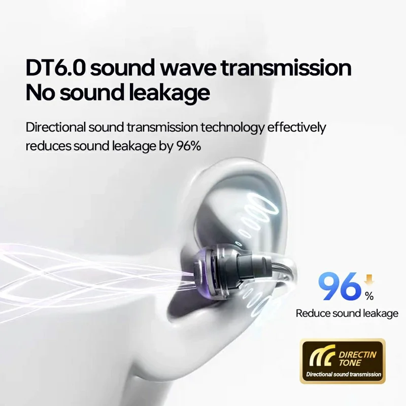 CELEBRAT W74 Earclip Wireless Earbuds IPX4 Waterproof Bluetooth-compatible 5.4 Open Ear Sports Earbuds - Black