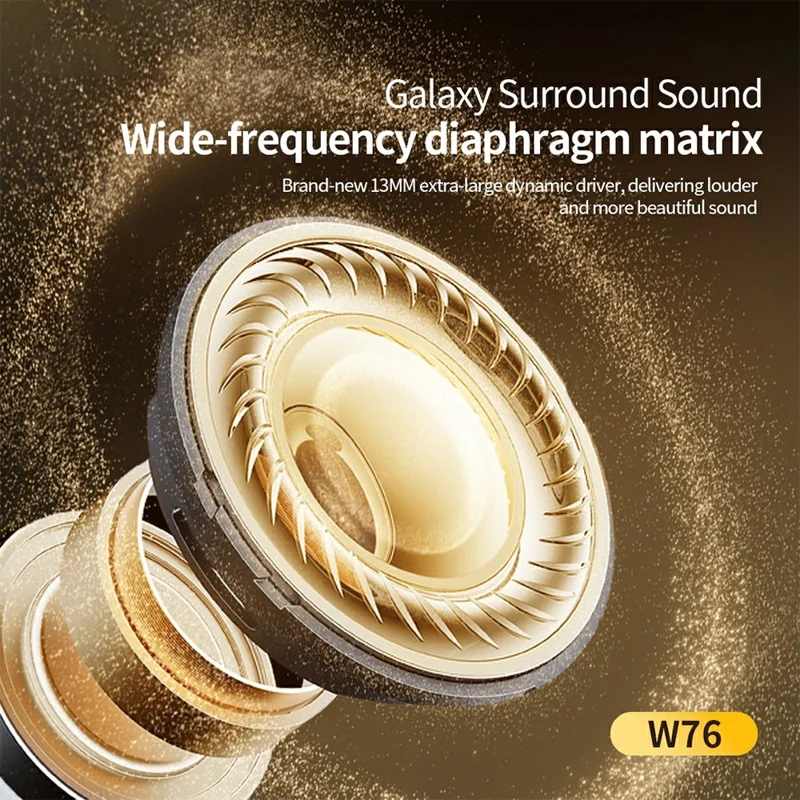 CELEBRAT W76 Wireless Earbuds HiFi Audio Bluetooth-compatible 5.4 Earbuds with Smart Color Touch Screen Charging Case