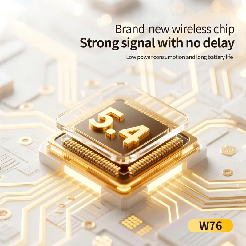 CELEBRAT W76 Wireless Earbuds HiFi Audio Bluetooth-compatible 5.4 Earbuds with Smart Color Touch Screen Charging Case