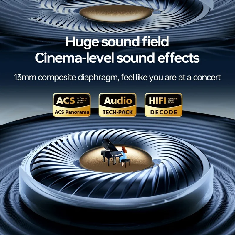 CELEBRAT W72 ANC + ENC Noise Cancelling Bluetooth-compatible 5.4 Earbuds HiFi Audio In-Ear Wireless Earbuds - Black