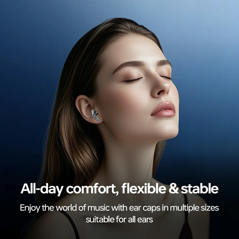 CELEBRAT W72 ANC + ENC Noise Cancelling Bluetooth-compatible 5.4 Earbuds HiFi Audio In-Ear Wireless Earbuds - Black