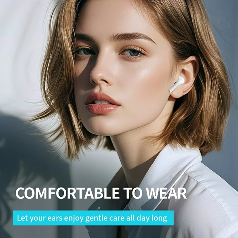 CELEBRAT W73 IPX4 Waterproof Wireless Earbuds Spatial Audio Bluetooth-compatible 5.4 In-Ear Sports Earbuds - White