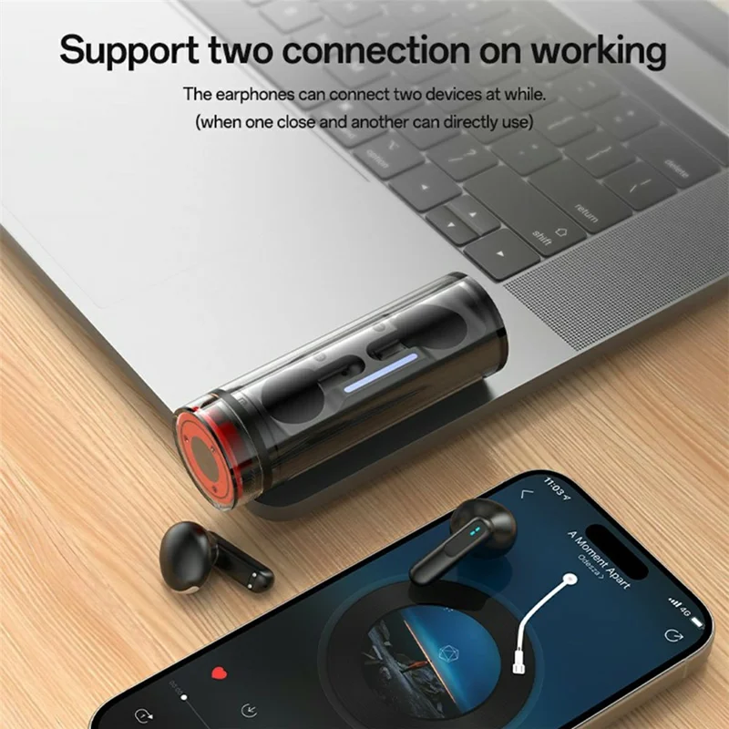 YESIDO TWS39 Wireless Earbuds Bluetooth-compatible 5.3 Semi In-Ear TWS Earbuds with Dual ENC Noise Cancellation Mic