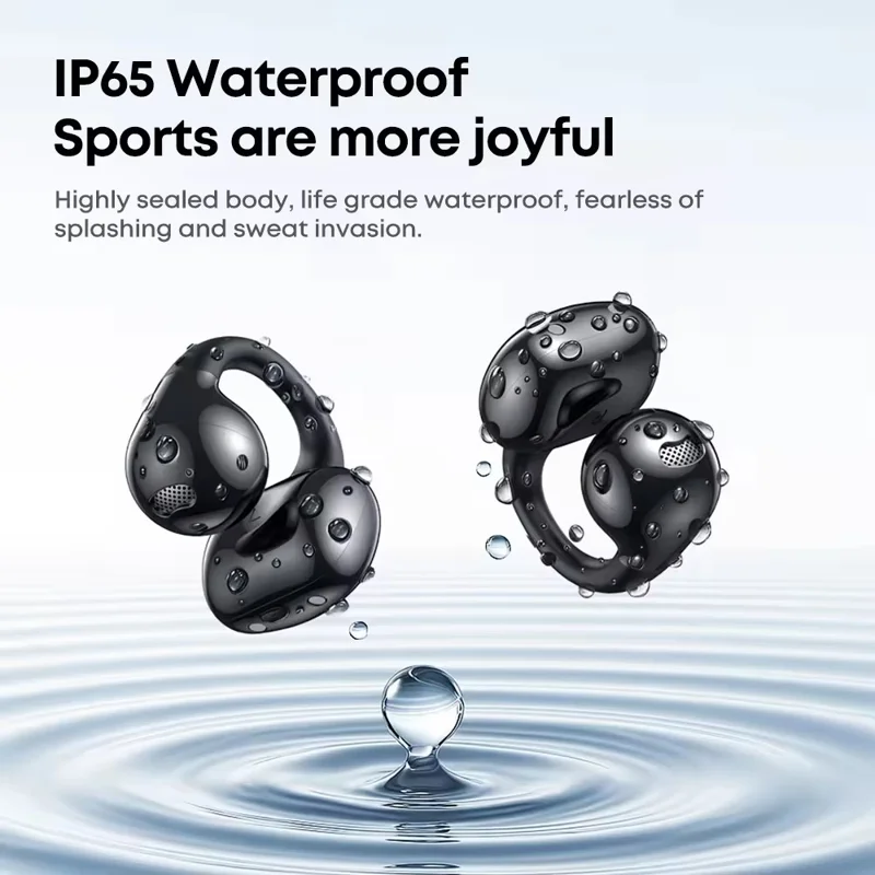 LANGSDOM TS30 OWS Open-Ear Earbuds Bluetooth-Compatible 6.0 Clip-On Earphones for Sports