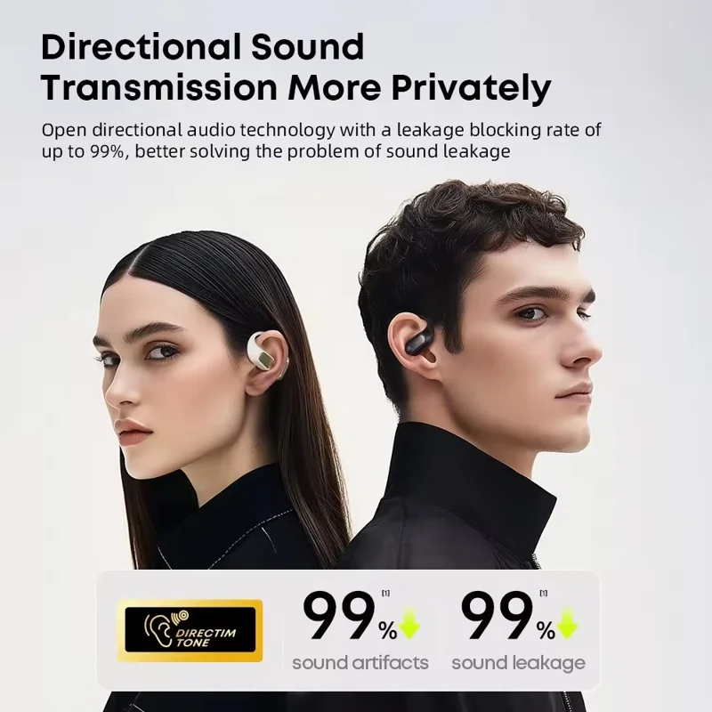 LANGSDOM TE09 Wireless Earphones OWS Ear-Hook Earbuds for Music / Calls - Black