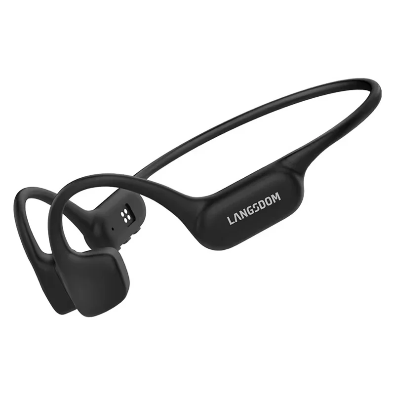 LANGSDOM BE23 Bone Conduction Earphones Waterproof Open Ear Bluetooth-compatible Earphones Built-in 32GB Storage - Black