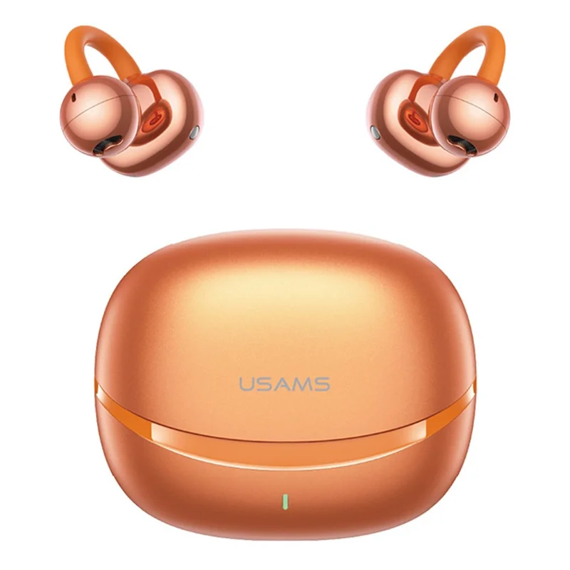 USAMS Echo R03 Clip-On Earbuds 11mm Driver Bluetooth-compatible 6.0 Wireless Earbuds - Orange
