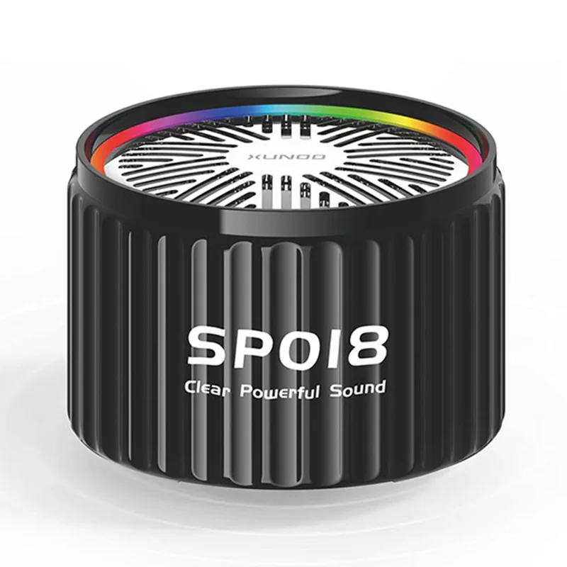 XUNDD SP018 Mini Coluna Sem Fios Bluetooth V5.4 TWS Soundbox com Suporte para Cartão TF - Preto