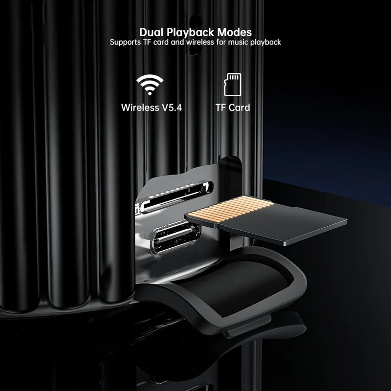 XUNDD SP018 Mini Coluna Sem Fios Bluetooth V5.4 TWS Soundbox com Suporte para Cartão TF - Preto