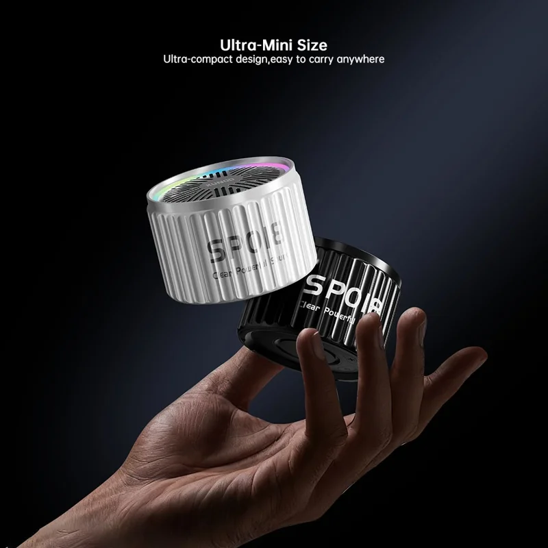 XUNDD SP018 Mini Coluna Sem Fios Bluetooth V5.4 TWS Soundbox com Suporte para Cartão TF - Preto