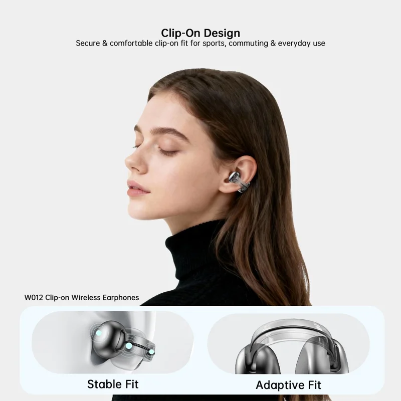 Беспроводные наушники XUNDD W012 Bluetooth 5.4, сенсорное управление, клипса