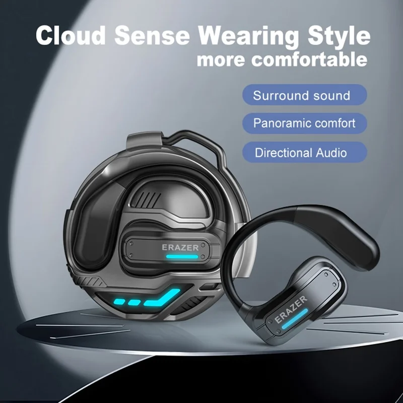 For LENOVO ERAZER X8 OWS Bluetooth-compatible Earbuds HiFi Sound Touch Control Open Ear Sports Earbuds - Black