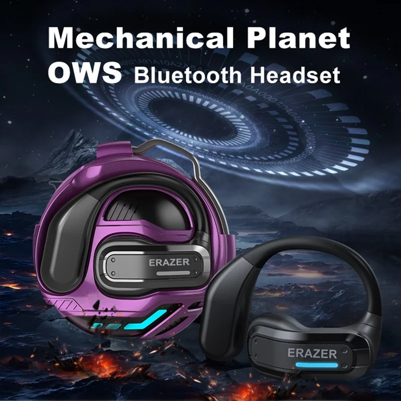 Наушники OWS с поддержкой Bluetooth, HiFi-звук, сенсорное управление, открытые наушники для спорта для LENOVO ERAZER X8 — фиолетовые