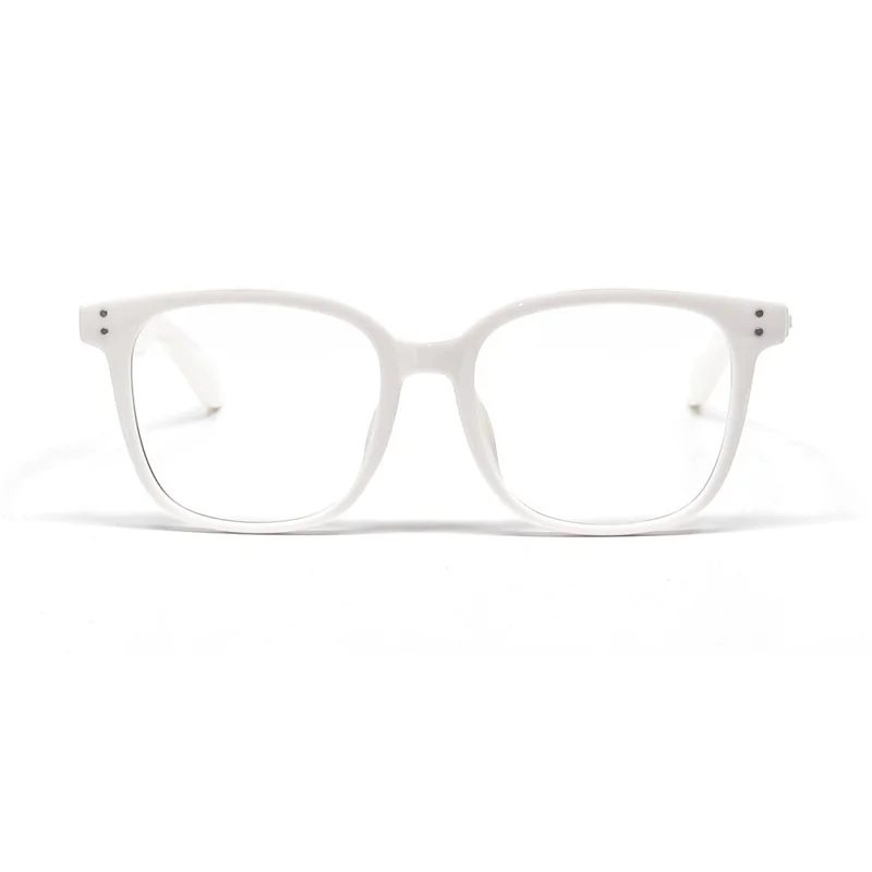 F66 AI Translation Bluetooth-compatible Glasses Touch Control Smart Eyewear for Music and Calls - White Frame / Anti Blue Light Lens